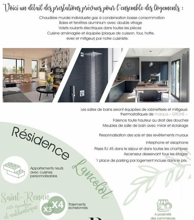 Appartement T2 à vendre - 2 pièces - 60,83 m2 - St Renan - 29 - BRETAGNE