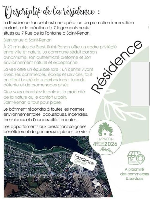 Appartement T2 à vendre - 2 pièces - 59,68 m2 - St Renan - 29 - BRETAGNE