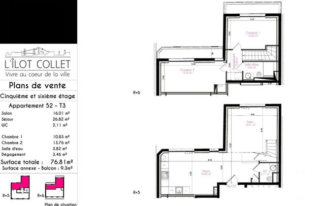 Appartement T3 à vendre - 3 pièces - 76,81 m2 - Brest - 29 - BRETAGNE